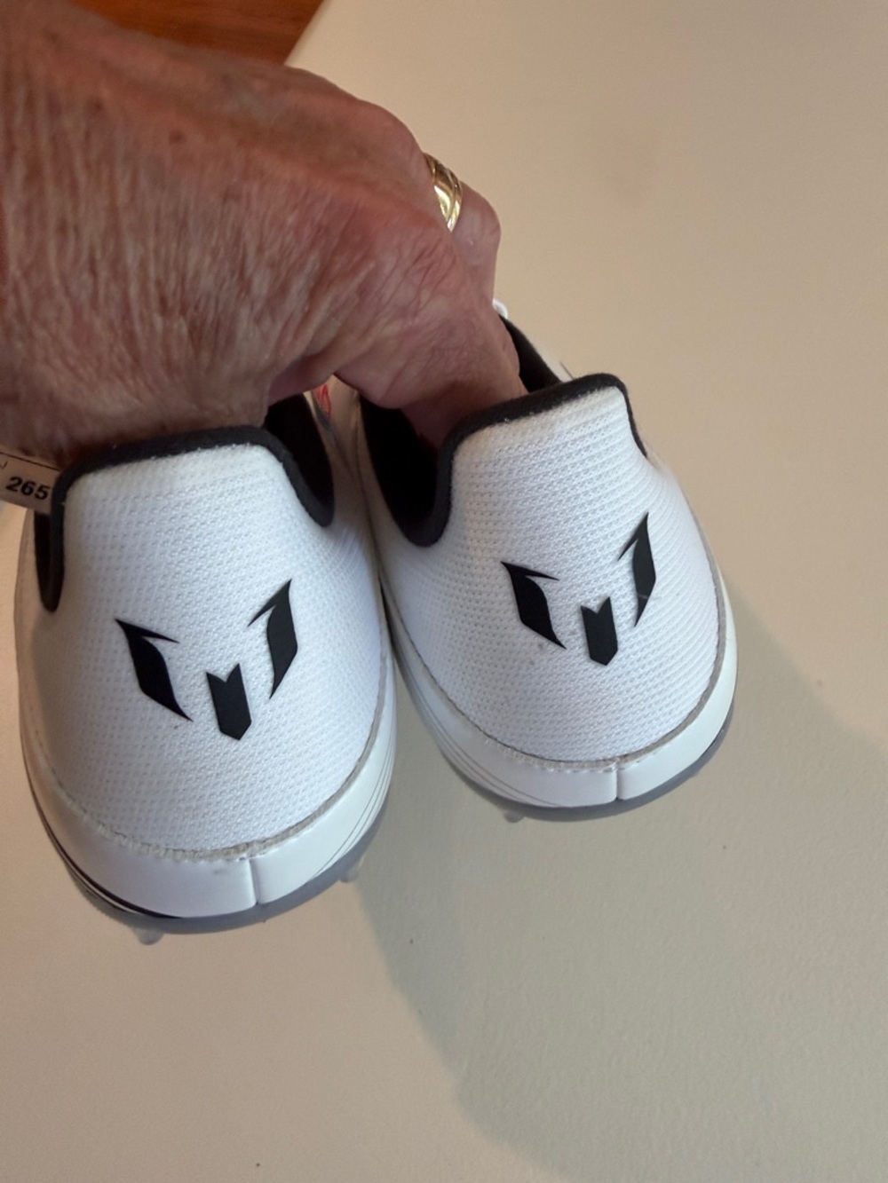 adidas White Black Pink Indoor Soccer Trainers - Picture 3 of 6
